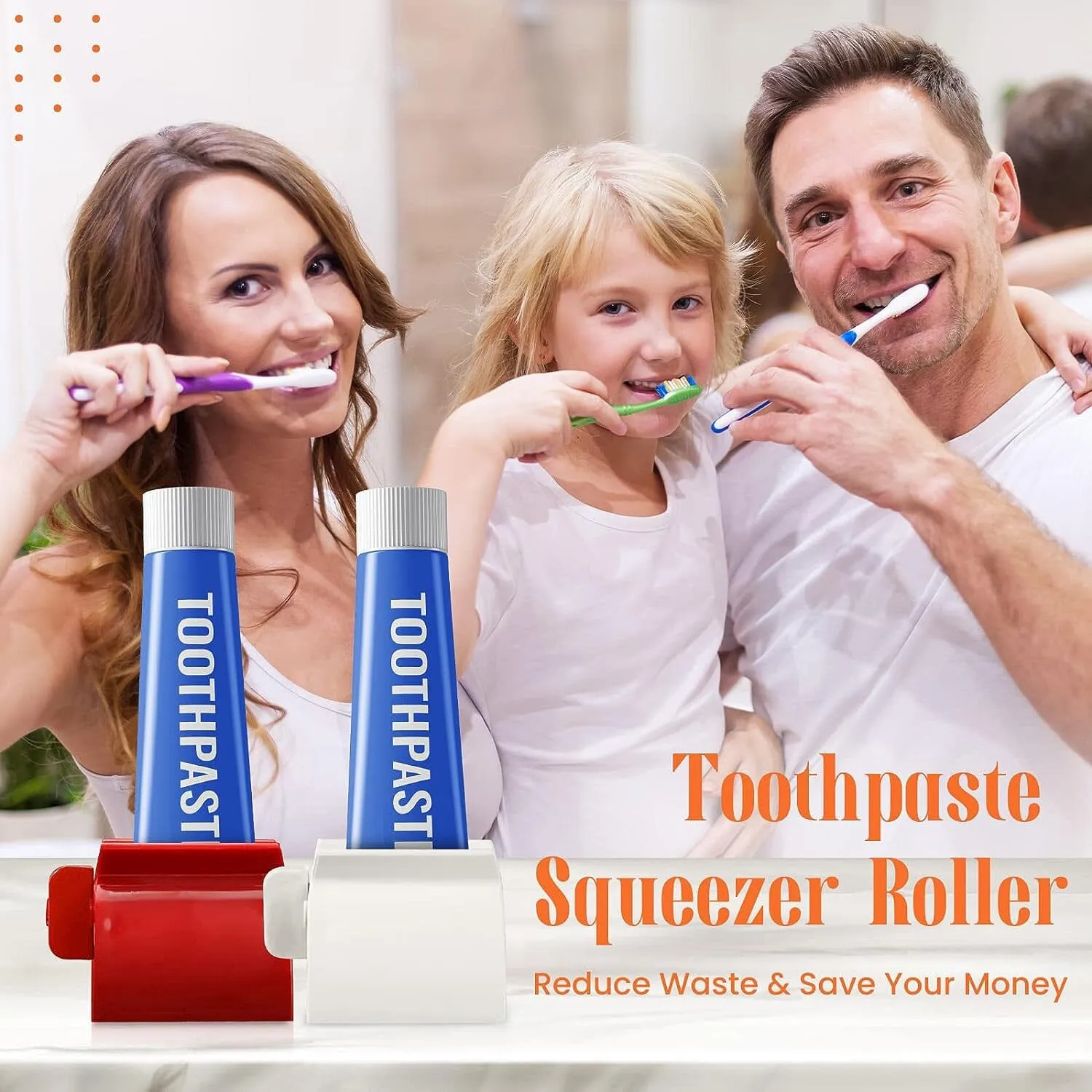 2-Pack: Rolling Tube Toothpaste Squeezer Dispenser