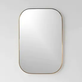 24" x 36"  Curved Corner Gold Mirror