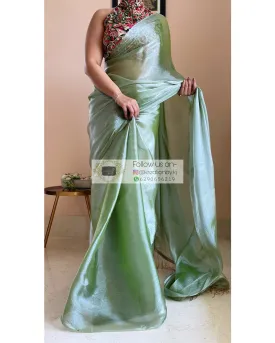 Absinthe Glass Organza Saree