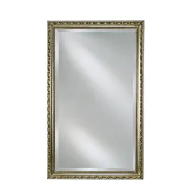 Afina Basix 20" x 26" Antique Silver Recessed Left Or Right Hinged Single Door Beveled Mirror Medicine Cabinet