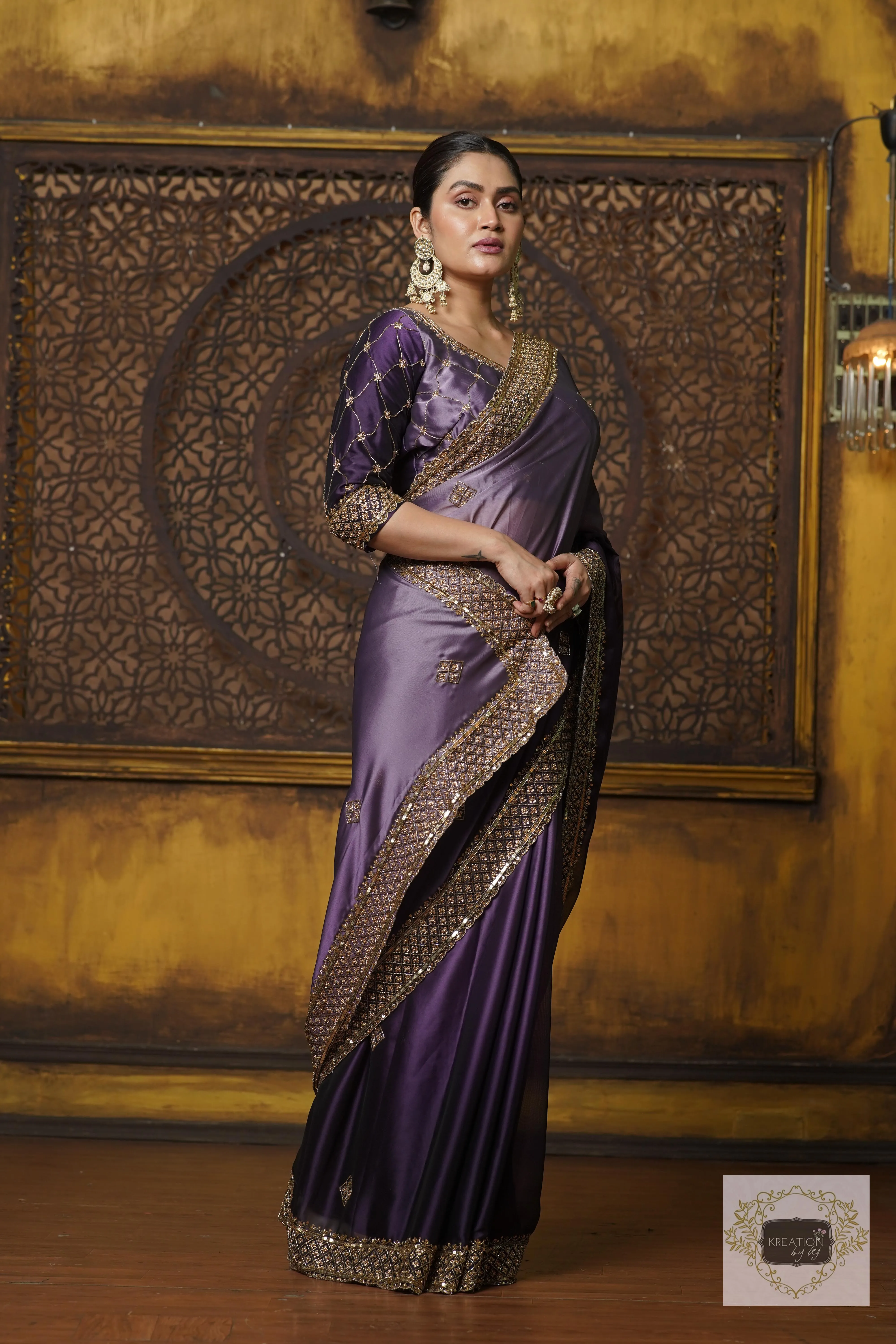 Amethyst Ombre Zeenat Saree