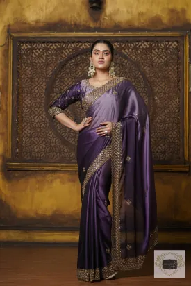 Amethyst Ombre Zeenat Saree