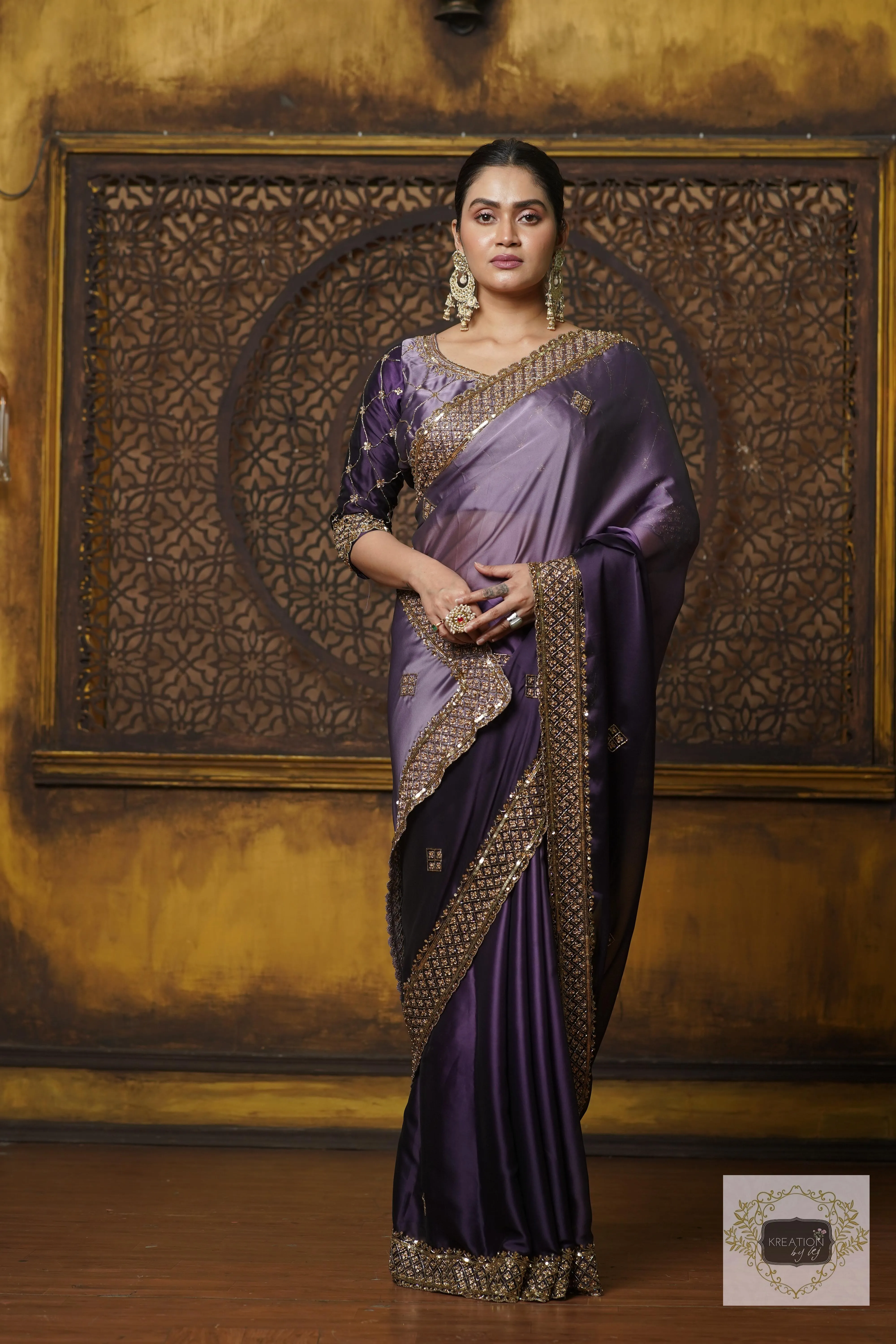 Amethyst Ombre Zeenat Saree