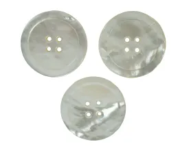 Antique MOP Buttons Pearlescent Finish Mother of Pearl Shell 1 3/8 Set of 3