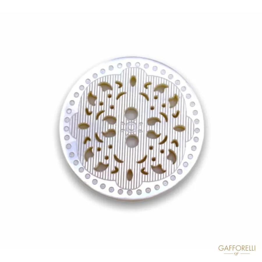 Baroque-style Mother-of-pearl Button 958 - Gafforelli Srl