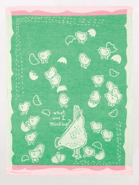 BlueQ "What Was I Thinking" Woven Dish Towels