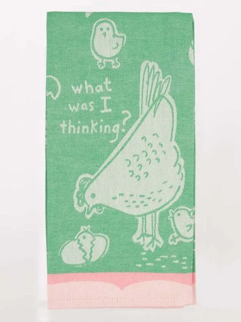 BlueQ "What Was I Thinking" Woven Dish Towels