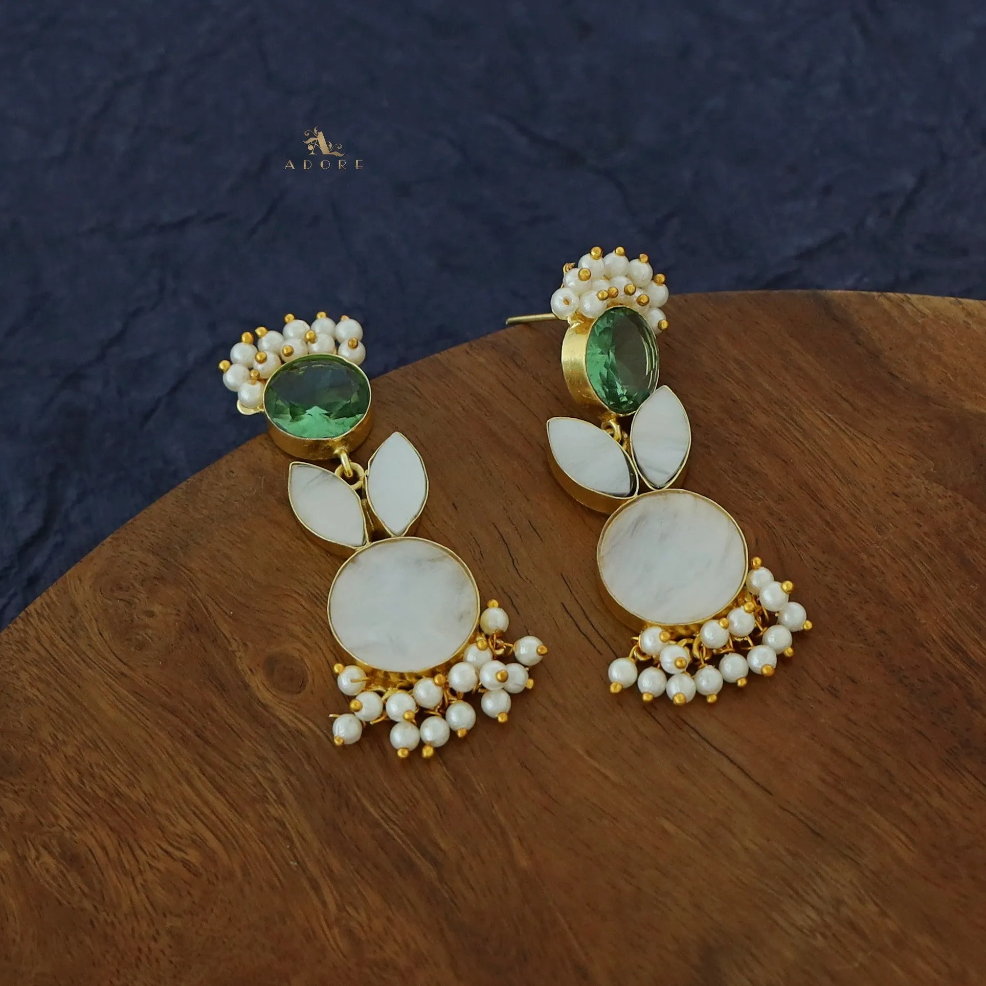 Bunny MOP Pearl Cluster Earring