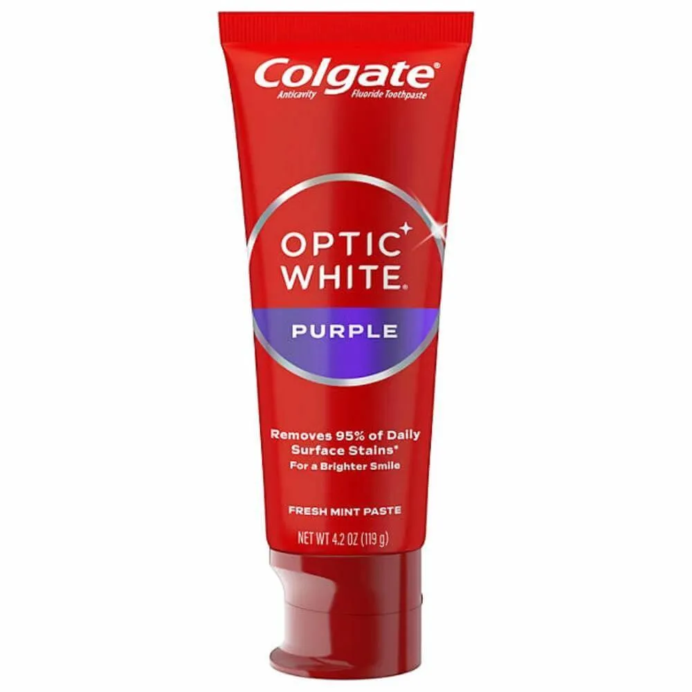 Colgate - Optic White Purple Whitening Toothpaste - 4.2 Oz - 4 Pack