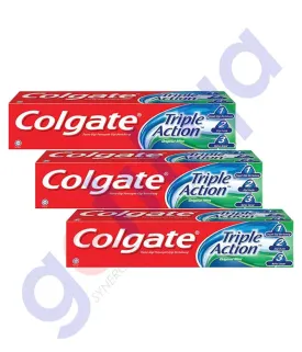 COLGATE TOOTH PASTE TRIPLE ACTION 3X125ML