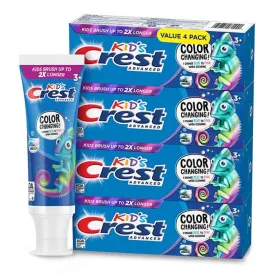 Crest - Advanced Kid's Color Changing Fluoride Toothpaste, Bubblegum Flavor - 4.2 oz - 4 Pack