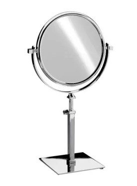 Free Standing Extensible Round Double Face Mirror