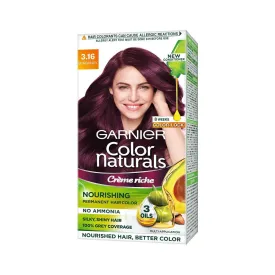 Garnier Color Naturals Crème Hair Colour - Shade 3.16 Burgundy 70 ml   60 g