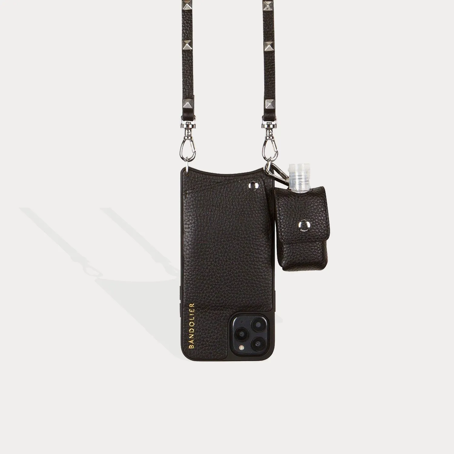 Hand Sanitizer Pouch - Black/Silver