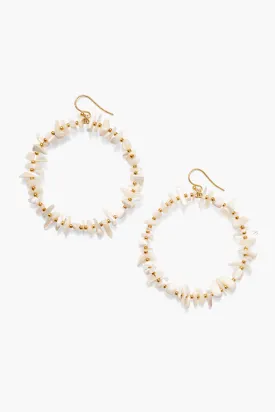 Seychelles Hoop Earrings White MOP